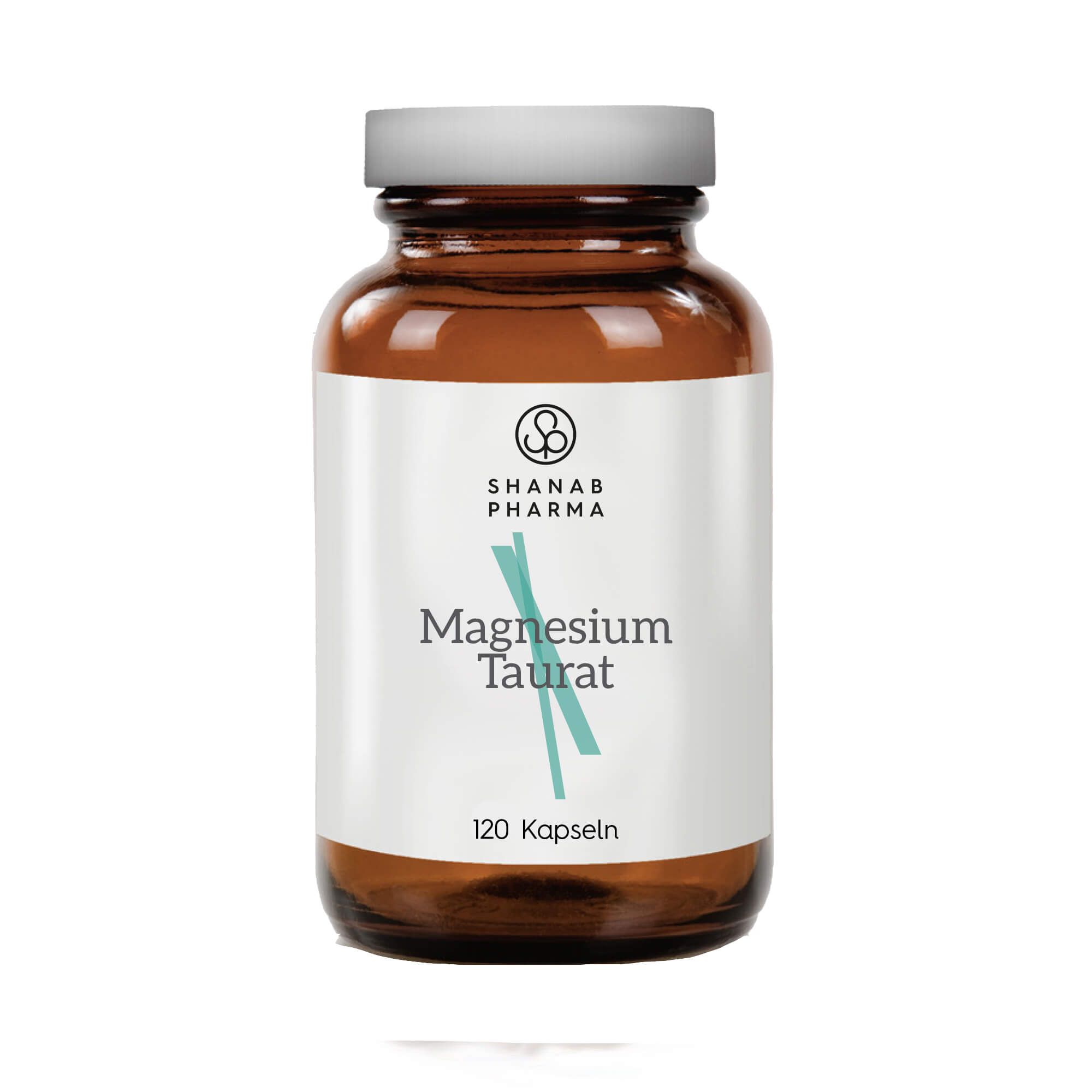 Produktansicht von Magnesiumtaurat Kapseln – 120 Stück | Vegan, ohne Magnesiumoxid, hoch bioverfügbar