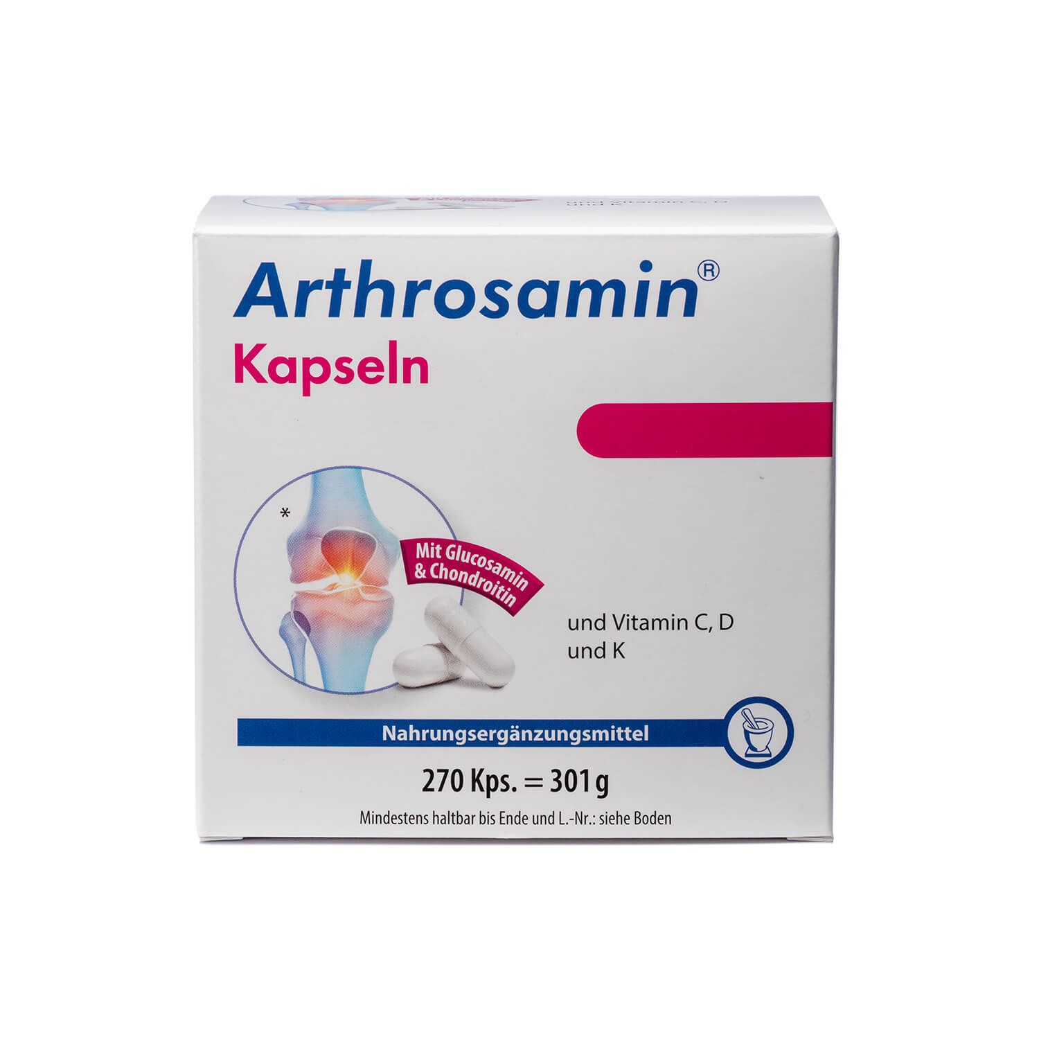 Produktansicht von Arthrosamin® – Glucosamin & Chondroitin + Vitamin C, D & K | Gelenknahrung für Knorpel, Knochen & Muskeln