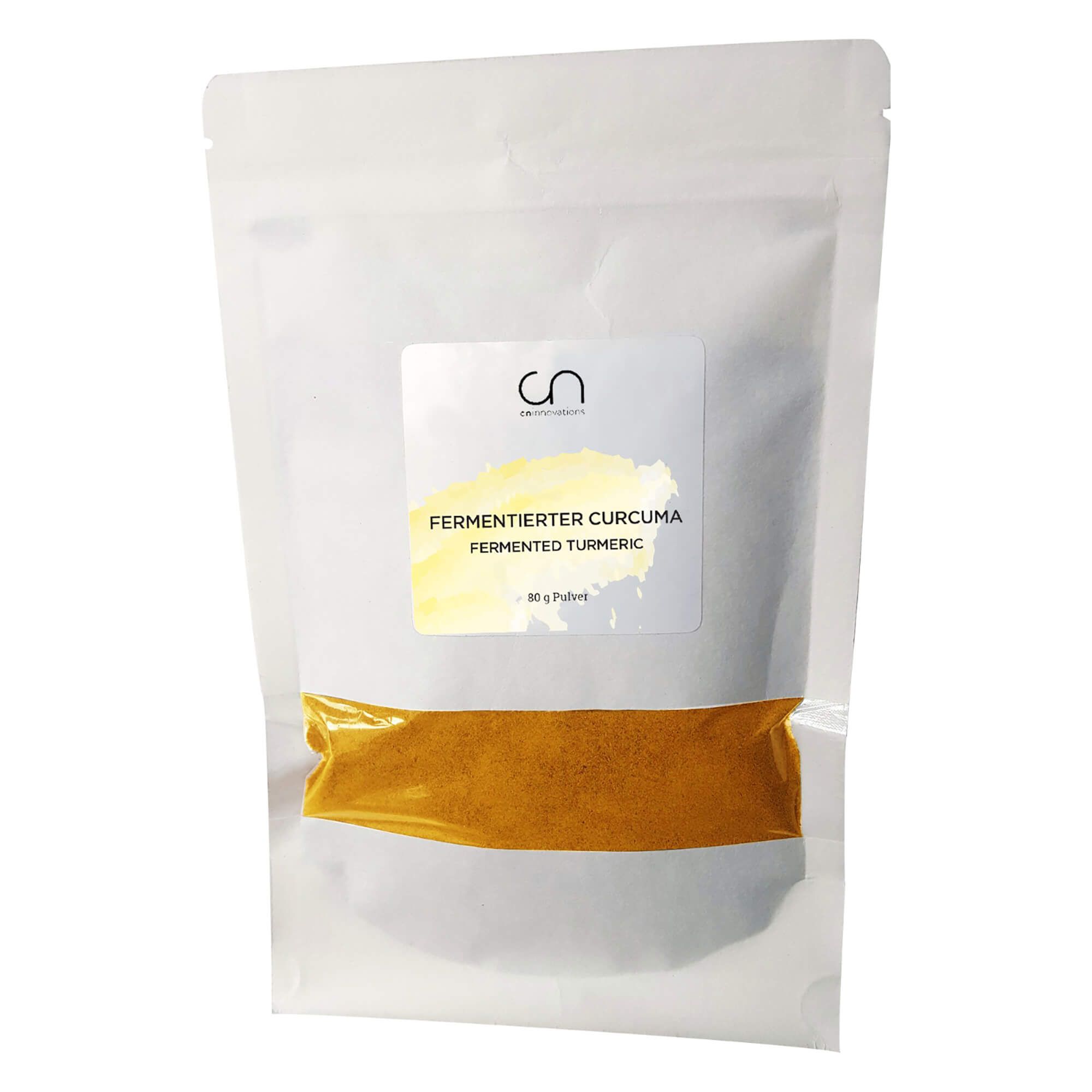 Produktansicht von Fermentierter Curcuma – Hochbioverfügbares Curcuma-Pulver (80 g) – Ohne Zusatzstoffe – Hergestellt in den USA