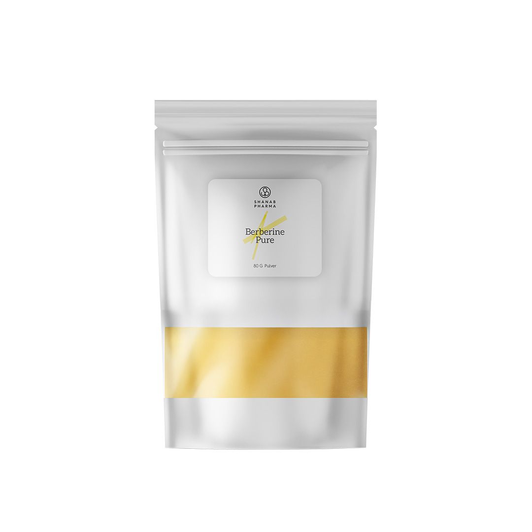 Produktansicht von Berberin Pulver hochdosiert 97 % – 80 g Berberis aristata Extrakt | SHANAB PHARMA