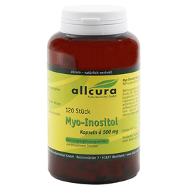 Produktansicht von allcura Myo-Inositol 500 mg – 120 Kapseln