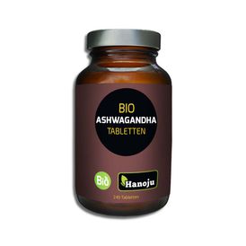 Produktansicht von Hanoju Bio-Ashwagandha 500 mg – 240 Tabletten