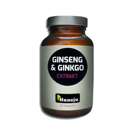 Produktansicht von Hanoju Ginseng 300 mg + Ginkgo 200 mg – 60 Kapseln