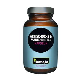 Produktansicht von Hanoju Artischocke 200mg & Mariendistel 200mg (90 Kapseln)
