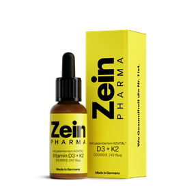 Produktansicht von ZeinPharma Vitamin D3 200 I.E. + K2 15 µg Family Tropfen – 20 ml