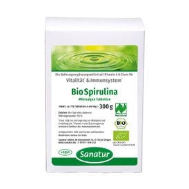 Produktansicht von Sanatur BioSpirulina Naturland – 750 Tabletten
