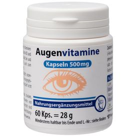 Produktansicht von Pharma Peter Augenvitamine mit Lutein, Vitamin B2 & Zink – 60 Kapseln