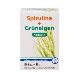 Produktansicht von Pharma Peter Spirulina + Grünalge – 120 Kapseln