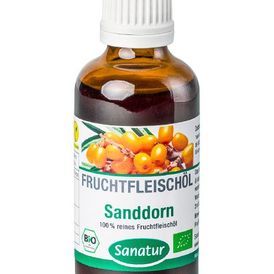 Produktansicht von Sanatur Bio-Sanddorn Fruchtfleischöl – kaltgepresst, 50 ml