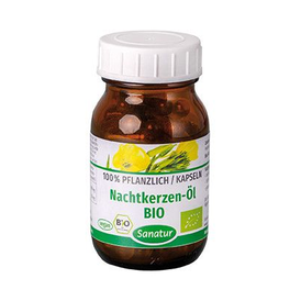 Produktansicht von Sanatur Bio-Nachtkerzenöl – 60 vegane Kapseln