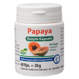 Produktansicht von Pharma Peter Papaya Enzym mit 400 mg Papain – 60 vegane Kapseln