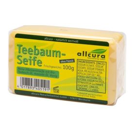 Produktansicht von allcura Teebaumölseife – 100 g