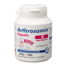 Produktansicht von Arthrosamin N mit Glucosamin & Chondroitin, ohne Vitamin K – 90 Kapseln