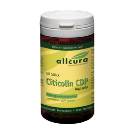 Produktansicht von allcura Citicolin CDP-Cholin 250 mg – 60 Kapseln
