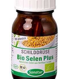 Produktansicht von Sanatur Bio Selen Plus mit 110 µg Selen – 60 vegane Kapseln