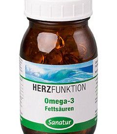 Produktansicht von Sanatur Omega-3 Fischöl mit EPA, DHA & Vitamin E – 120 Kapseln