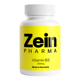 Produktansicht von ZeinPharma Vitamin B3 500 mg als Nicotinamid – 90 Kapseln