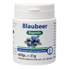 Produktansicht von Pharma Peter Blaubeer mit Vitamin C – 60 Kapseln