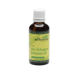 Produktansicht von allcura Bio-Schwarzkümmelöl aus erster Kaltpressung – 50 ml