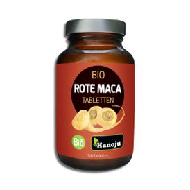 Produktansicht von Hanoju Bio Rote Maca 500 mg – 300 Tabletten