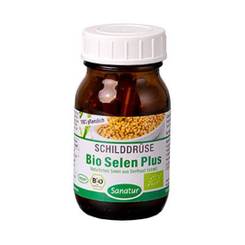 Produktansicht von Sanatur Bio Selen Plus mit 110 µg Selen – 60 vegane Kapseln