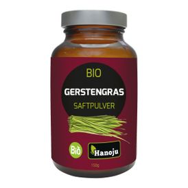 Produktansicht von Hanoju Bio Gerstengrassaft-Pulver – 150 g