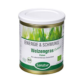 Produktansicht von Sanatur Bio-Weizengras – 250 g Pulver