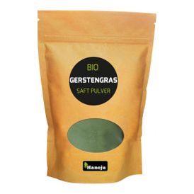 Produktansicht von Hanoju Bio Gerstengrassaft-Pulver – 250 g