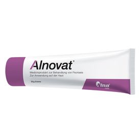 Produktansicht von Alnovat Creme bei leichter bis mittelschwerer Psoriasis – 30 g
