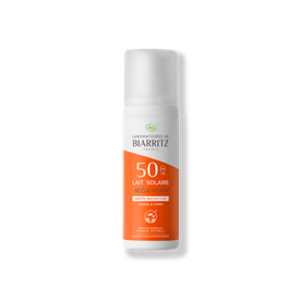 Produktansicht von Laboratoires de Biarritz Bio-Sonnenmilch LSF 50 – mineralisch & parfümfrei, 100 ml
