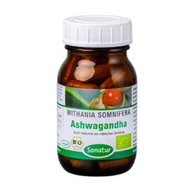 Produktansicht von Sanatur Bio-Ashwagandha KSM-66 – 180 Kapseln