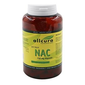 Produktansicht von allcura NAC 750 mg – 120 Kapseln