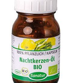 Produktansicht von Sanatur Bio-Nachtkerzenöl – 60 vegane Kapseln