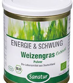 Produktansicht von Sanatur Bio-Weizengras – 250 g Pulver