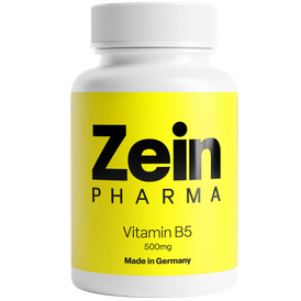 Produktansicht von ZeinPharma Vitamin B5 500 mg – 120 Kapseln