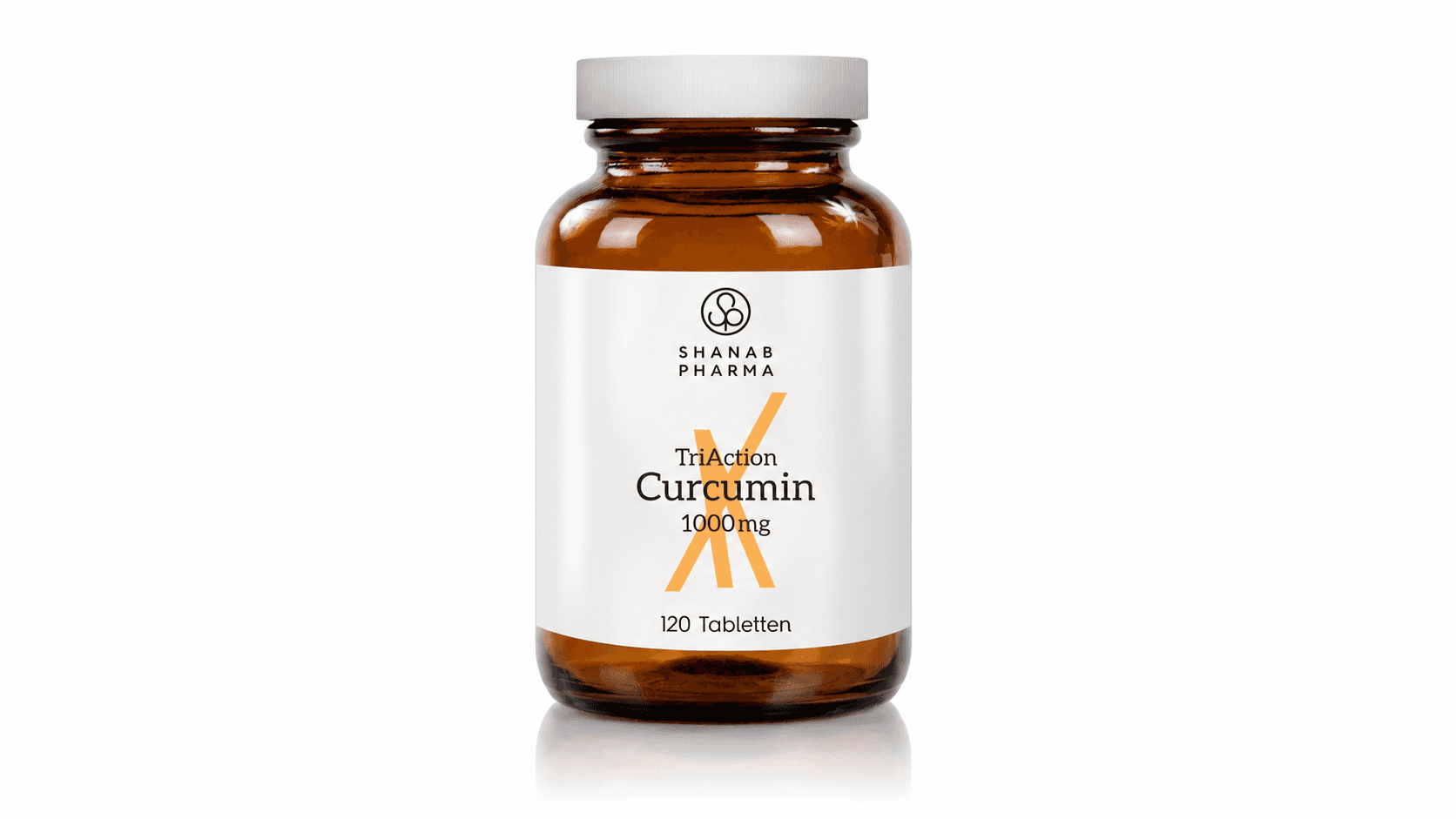 Shanab Pharma TriAction Curcumin 1000 mg – vollständige Flasche