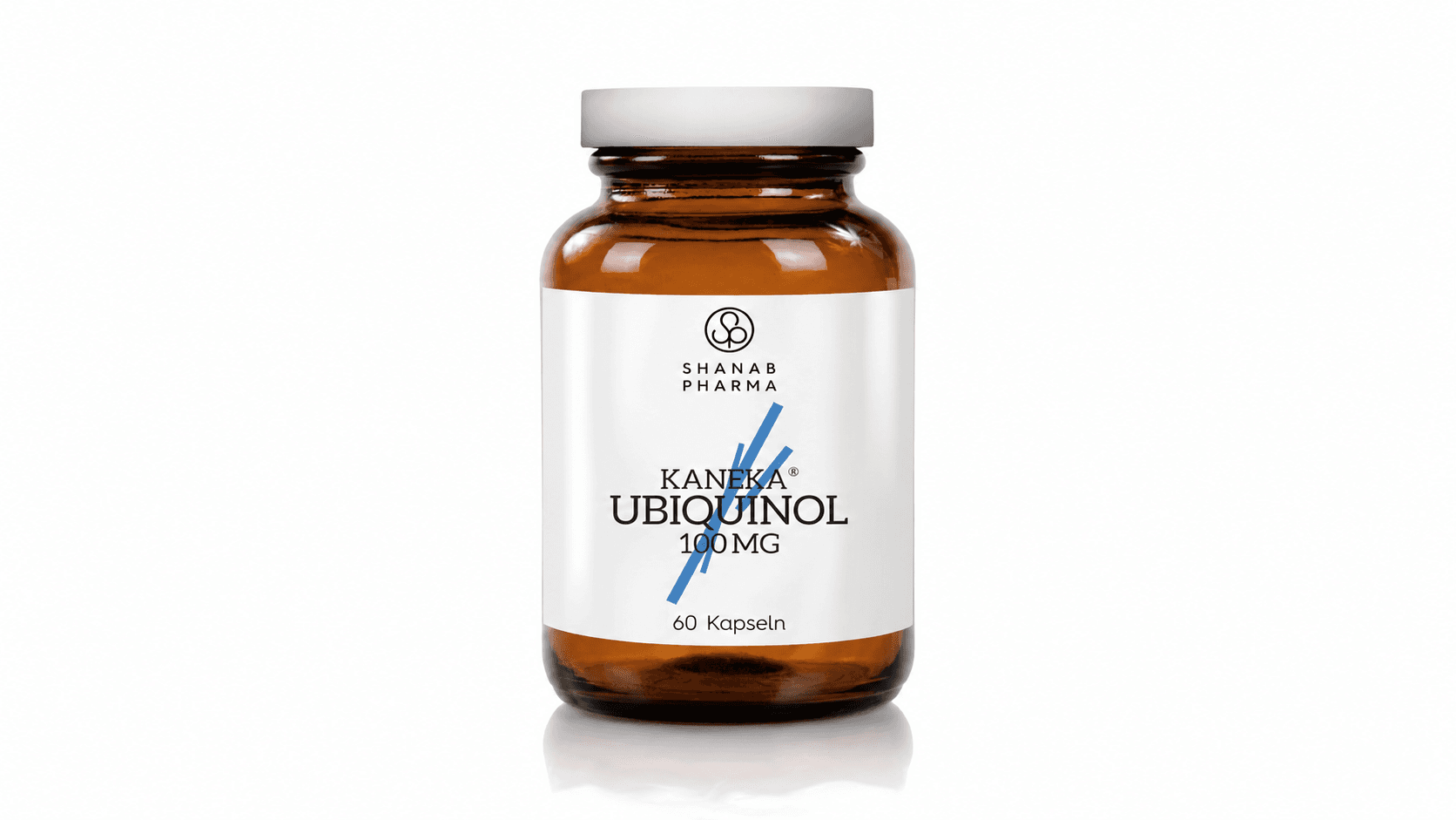 Shanab Pharma Kaneka Ubiquinol 100 mg – vollständige Flasche